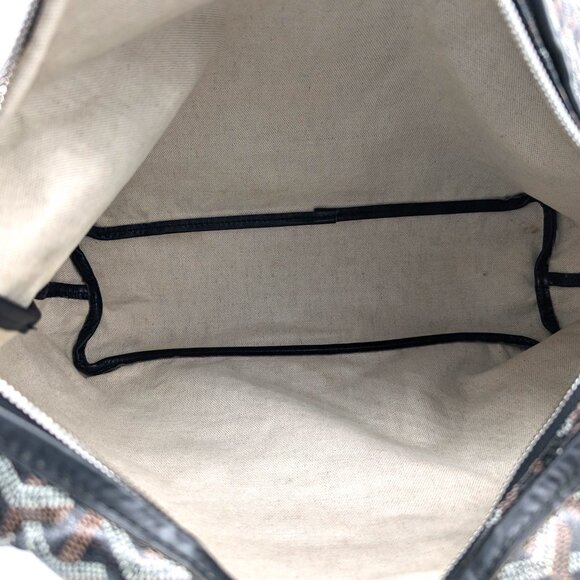 Goyard Goyardine Fidji Hobo Coated Canvas Black Leather Shoulder Bag - Picture 3 of 8